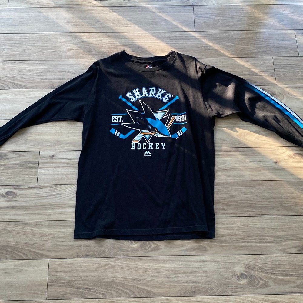 San Jose Sharks Long Sleeve T-Shirt (Large)